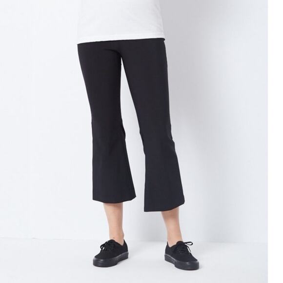 Opening Ceremony Women's Low Rise Flare Leg Trouser Pant Black Noire Size 10 NWT - Picture 1 of 12